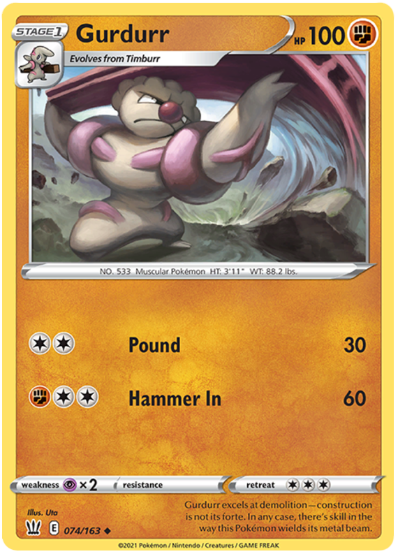 Gurdurr (074/163) [Sword & Shield: Battle Styles] | KingTCG.ca