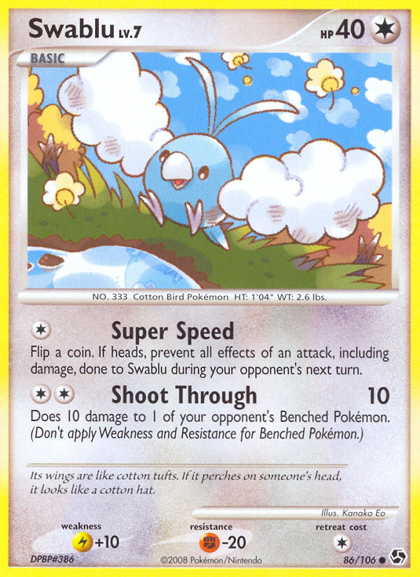 Swablu (86/106) [Diamond & Pearl: Great Encounters] | KingTCG.ca