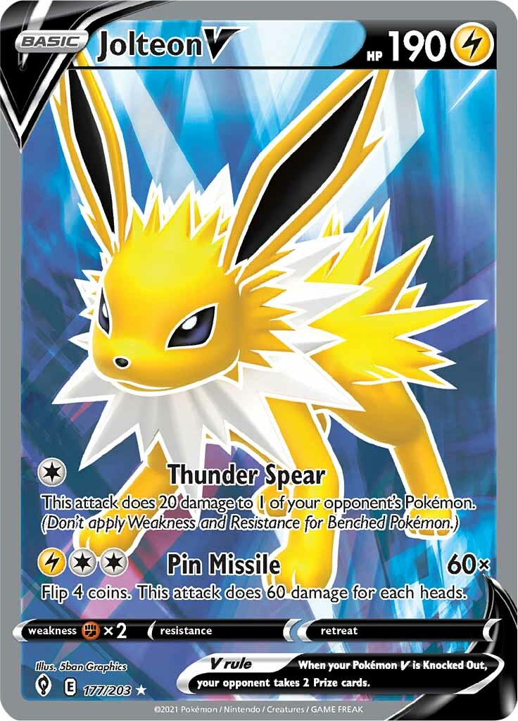 Jolteon V (177/203) [Sword & Shield: Evolving Skies] | KingTCG.ca