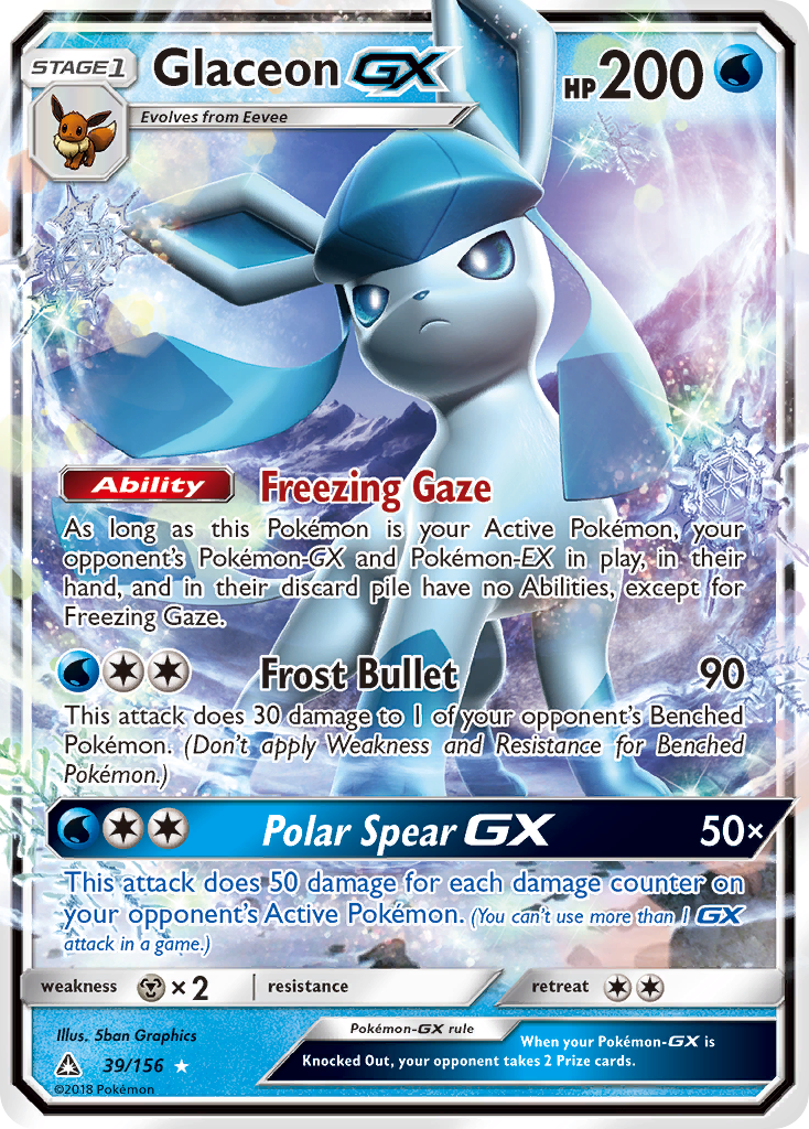 Glaceon GX (39/156) [Sun & Moon: Ultra Prism] | KingTCG.ca