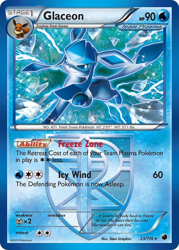 Glaceon (23/116) (Theme Deck Exclusive) [Black & White: Plasma Freeze] | KingTCG.ca