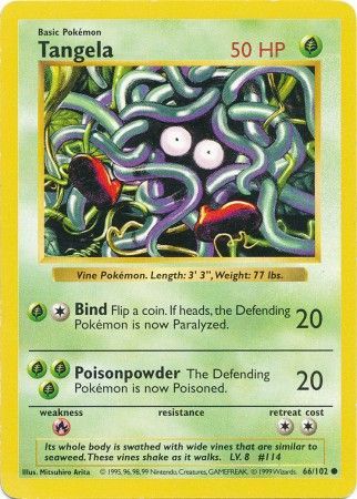 Tangela (66/102) [Base Set (Shadowless)] | KingTCG.ca