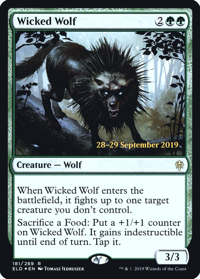 Wicked Wolf  [Throne of Eldraine Prerelease Promos] | KingTCG.ca