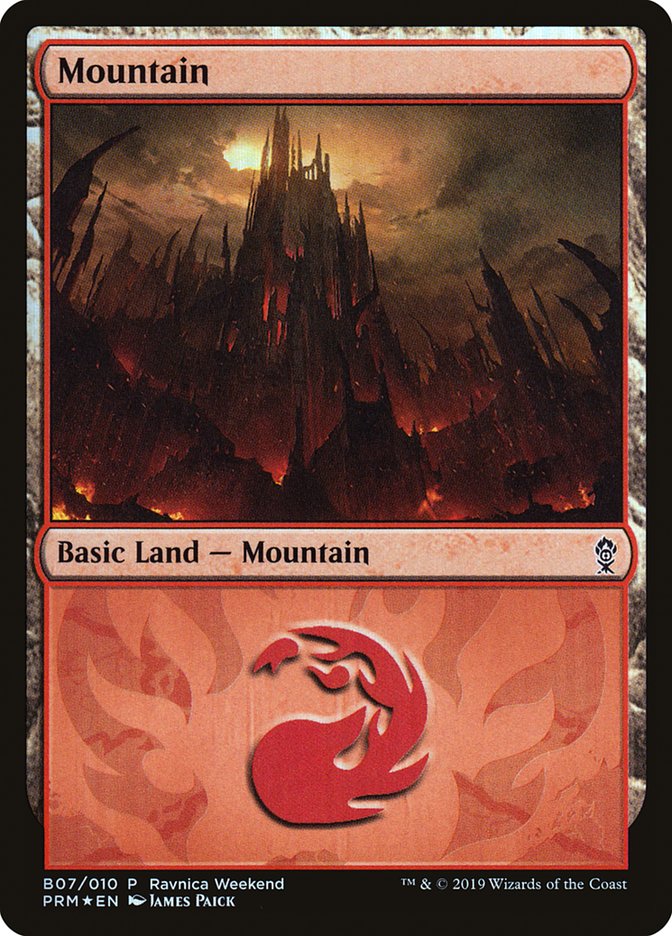 Mountain - Gruul (B07) [RNA Ravnica Weekend] | KingTCG.ca