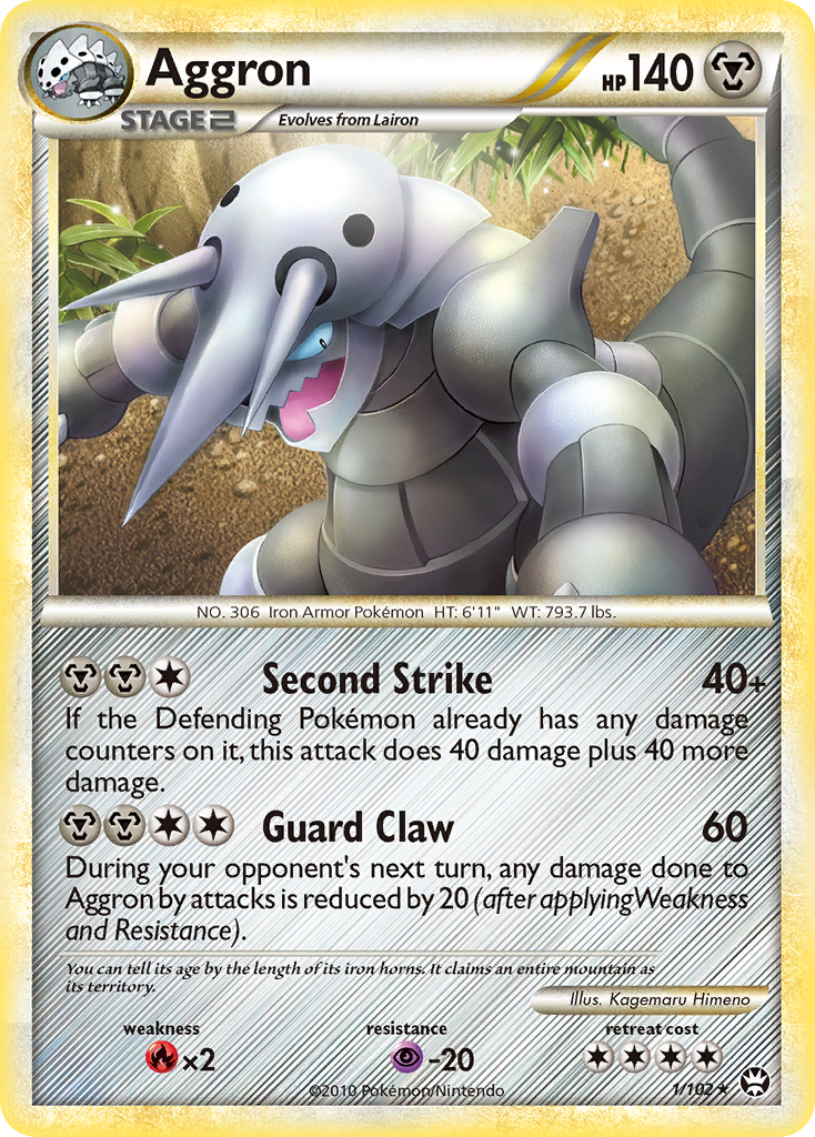 Aggron (1/102) [HeartGold & SoulSilver: Triumphant] | KingTCG.ca