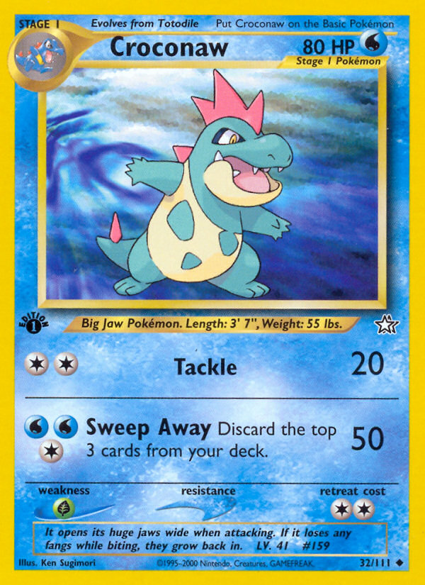 Croconaw (32/111) [Neo Genesis 1st Edition] | KingTCG.ca