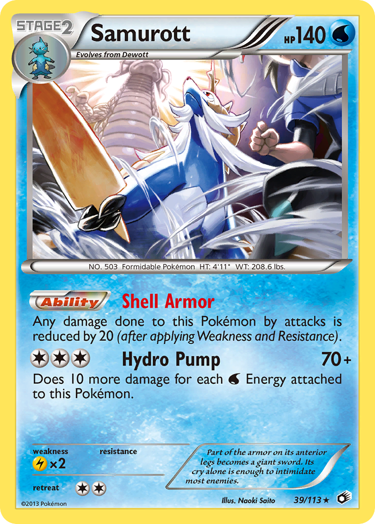 Samurott (39/113) [Black & White: Legendary Treasures] | KingTCG.ca