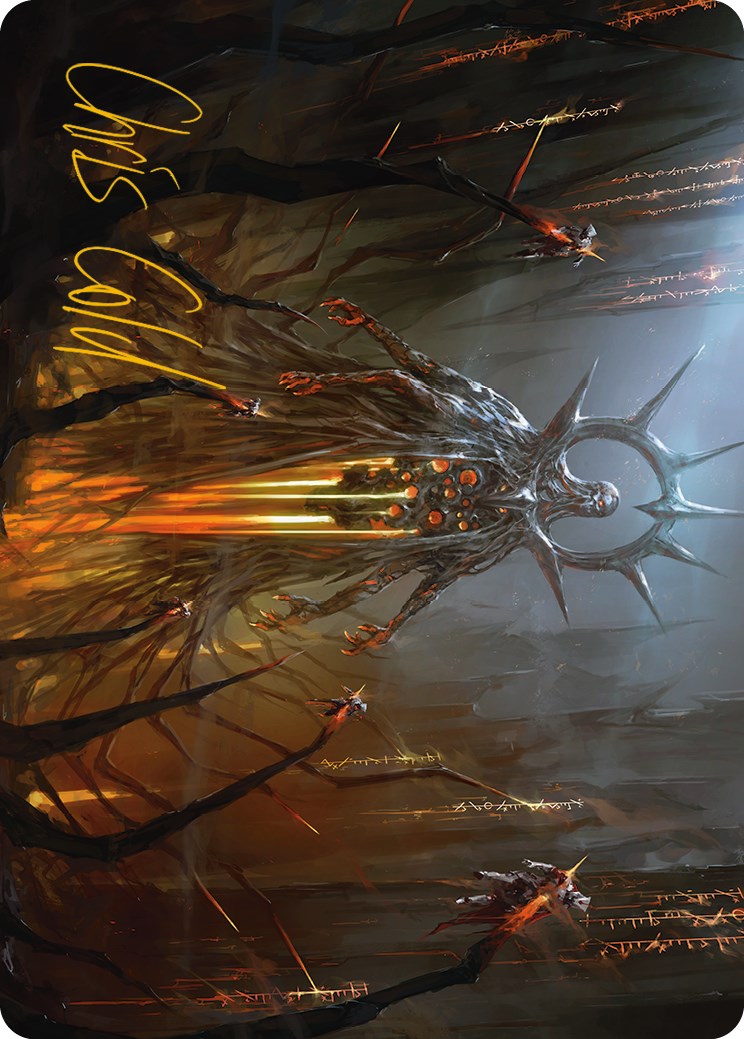 Solphim, Mayhem Dominus Art Card (Gold-Stamped Signature) [Phyrexia: All Will Be One Art Series] | KingTCG.ca