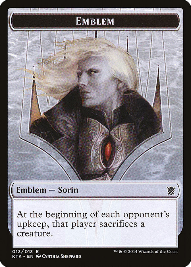 Sorin, Solemn Visitor Emblem [Khans of Tarkir Tokens] | KingTCG.ca