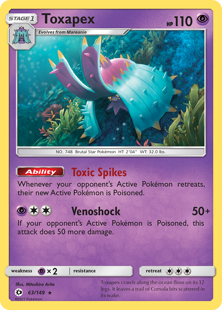 Toxapex (63/149) [Sun & Moon: Base Set] | KingTCG.ca