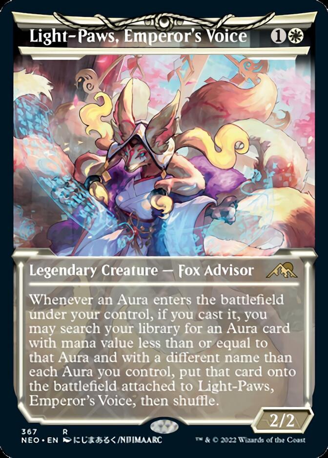 Light-Paws, Emperor's Voice (Showcase Soft Glow) [Kamigawa: Neon Dynasty] | KingTCG.ca