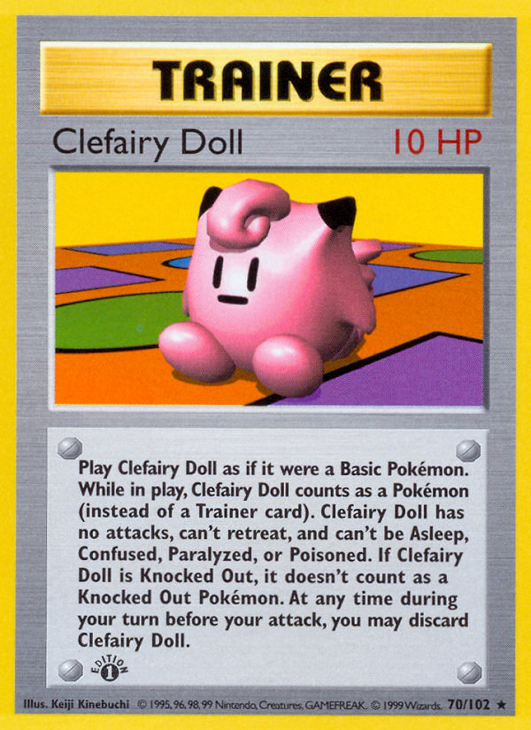 Clefairy Doll (70/102) [Base Set 1st Edition] | KingTCG.ca