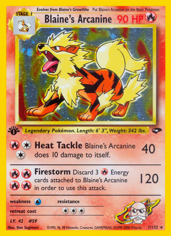 Blaine's Arcanine (1/132) [Gym Challenge 1st Edition] | KingTCG.ca