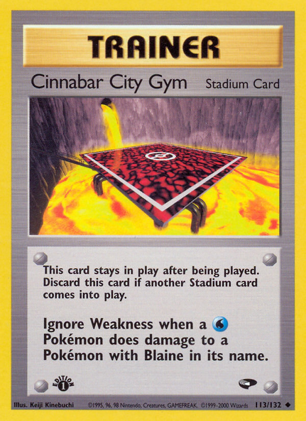 Cinnabar City Gym (113/132) [Gym Challenge 1st Edition] | KingTCG.ca