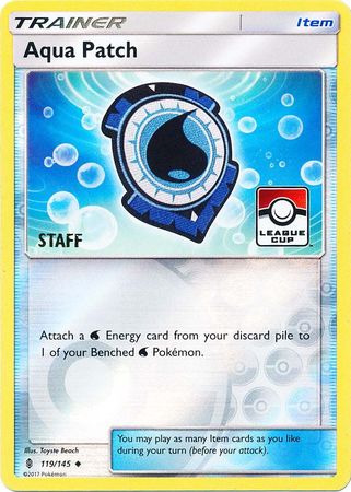 Aqua Patch (119/145) (League Promo Staff) [Sun & Moon: Guardians Rising] | KingTCG.ca