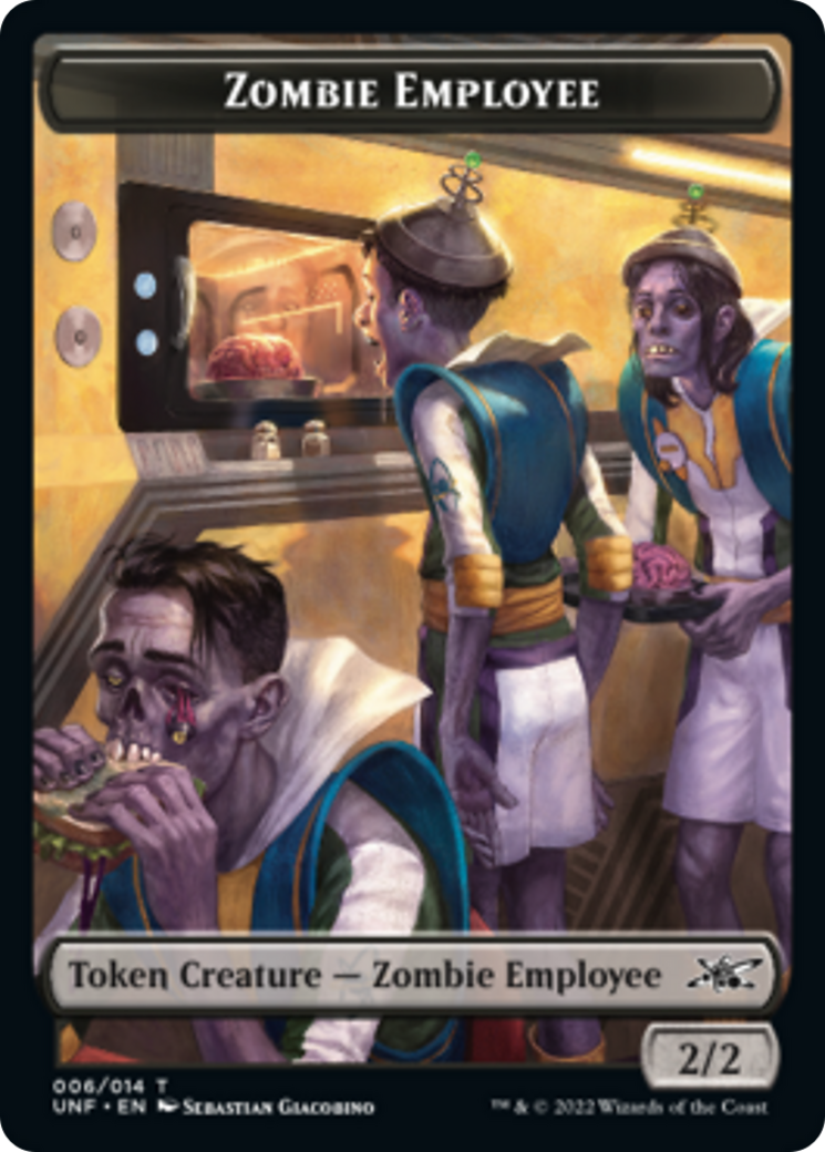 Zombie Employee // Balloon Double-sided Token [Unfinity Tokens] | KingTCG.ca