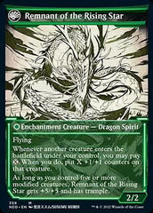 Jugan Defends the Temple // Remnant of the Rising Star (Showcase Soft Glow) [Kamigawa: Neon Dynasty] | KingTCG.ca