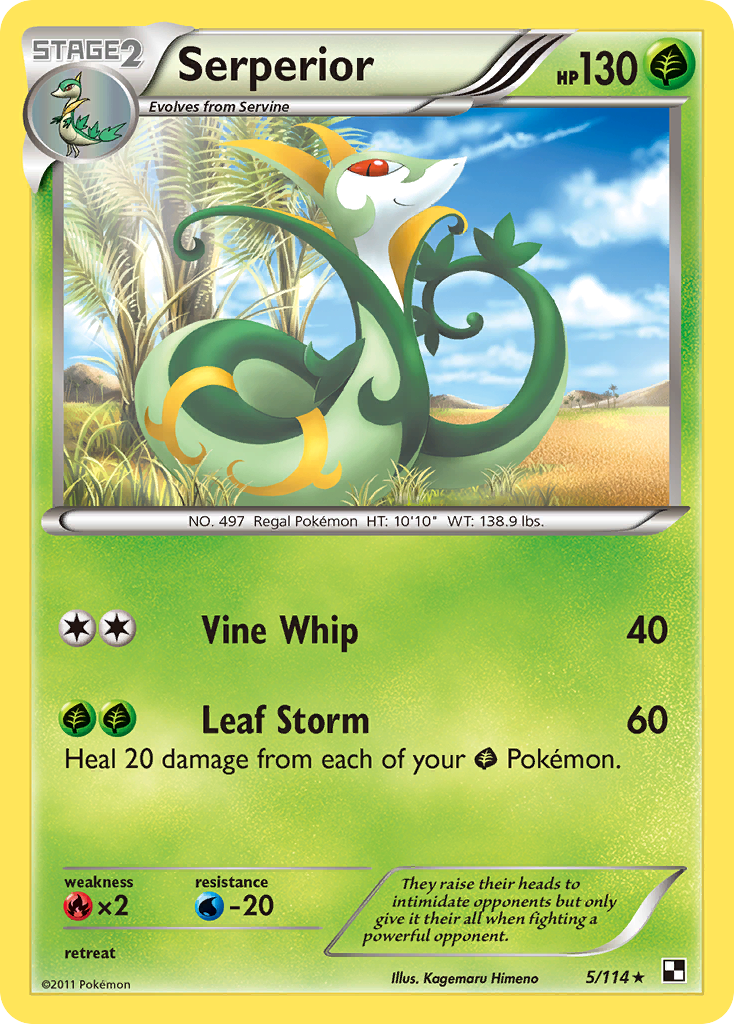 Serperior (5/114) (Green Tornado) (Theme Deck exclusive) [Black & White: Base Set] | KingTCG.ca