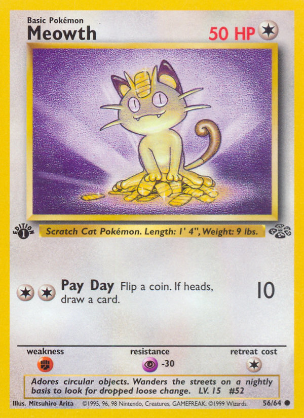 Meowth (56/64) [Jungle 1st Edition] | KingTCG.ca