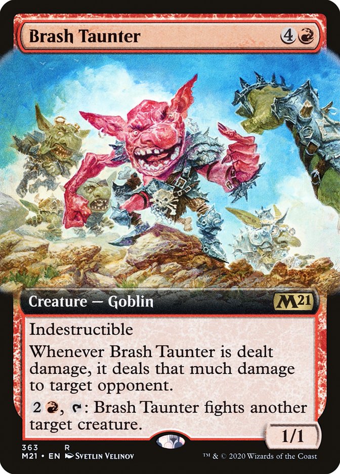 Brash Taunter (Extended Art) [Core Set 2021] | KingTCG.ca