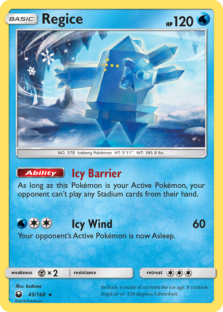 Regice (45/168) [Sun & Moon: Celestial Storm] | KingTCG.ca