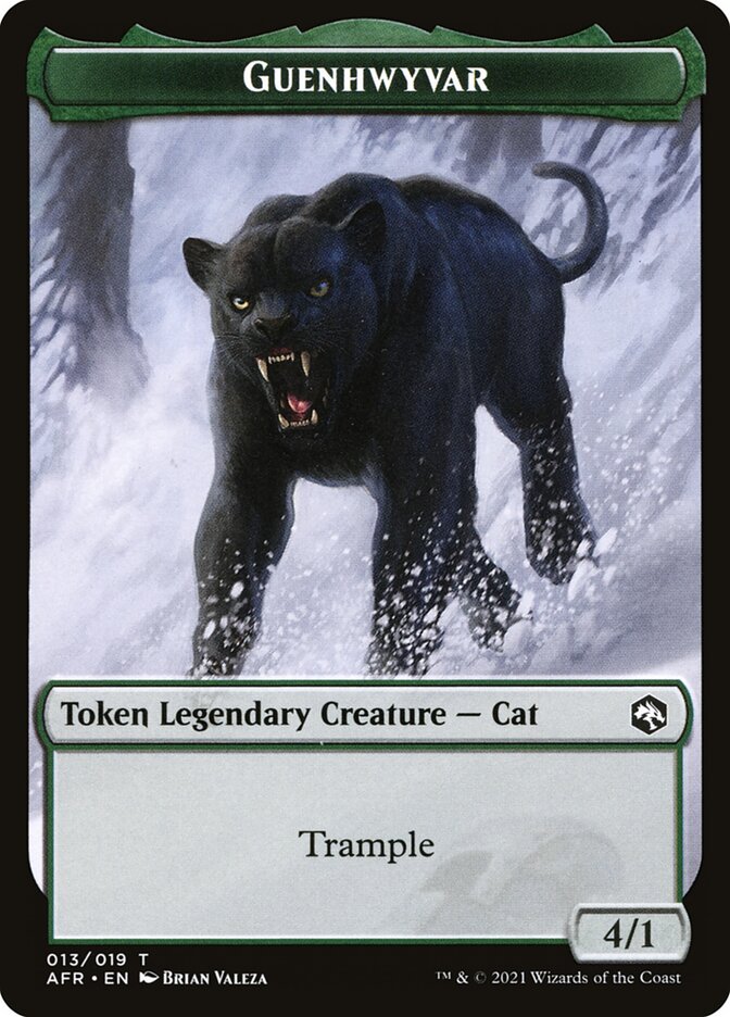 Wolf // Guenhwyvar Double-sided Token [Dungeons & Dragons: Adventures in the Forgotten Realms Tokens] | KingTCG.ca