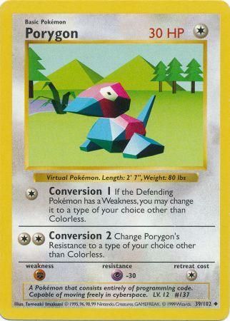 Porygon (39/102) [Base Set (Shadowless)] | KingTCG.ca