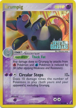 Grumpig (20/100) (Stamped) [EX: Crystal Guardians] | KingTCG.ca