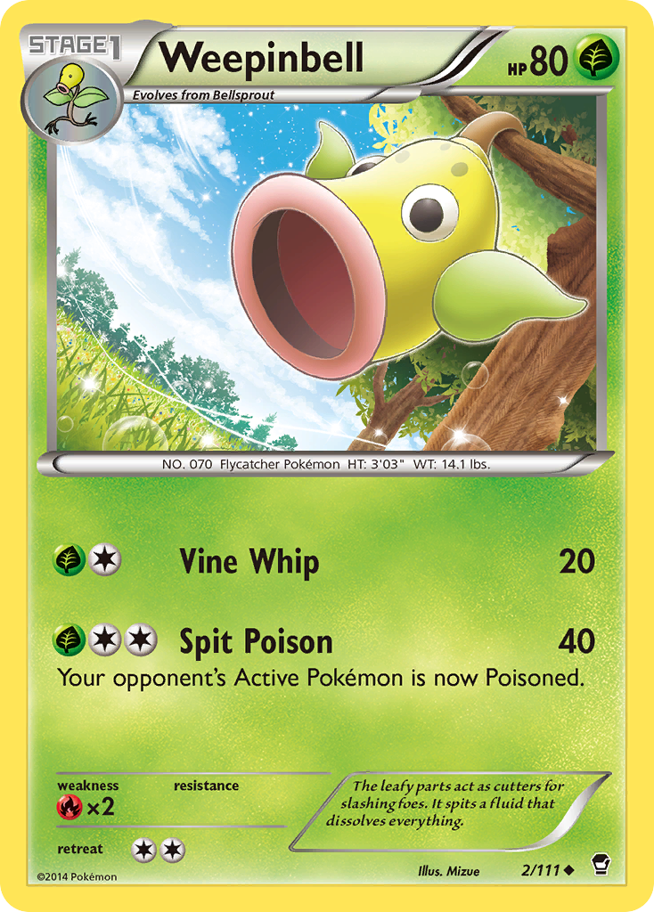 Weepinbell (2/111) [XY: Furious Fists] | KingTCG.ca