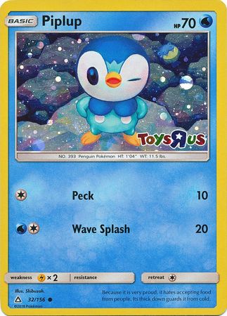 Piplup (32/156) (Toys R Us Promo) [Sun & Moon: Ultra Prism] | KingTCG.ca