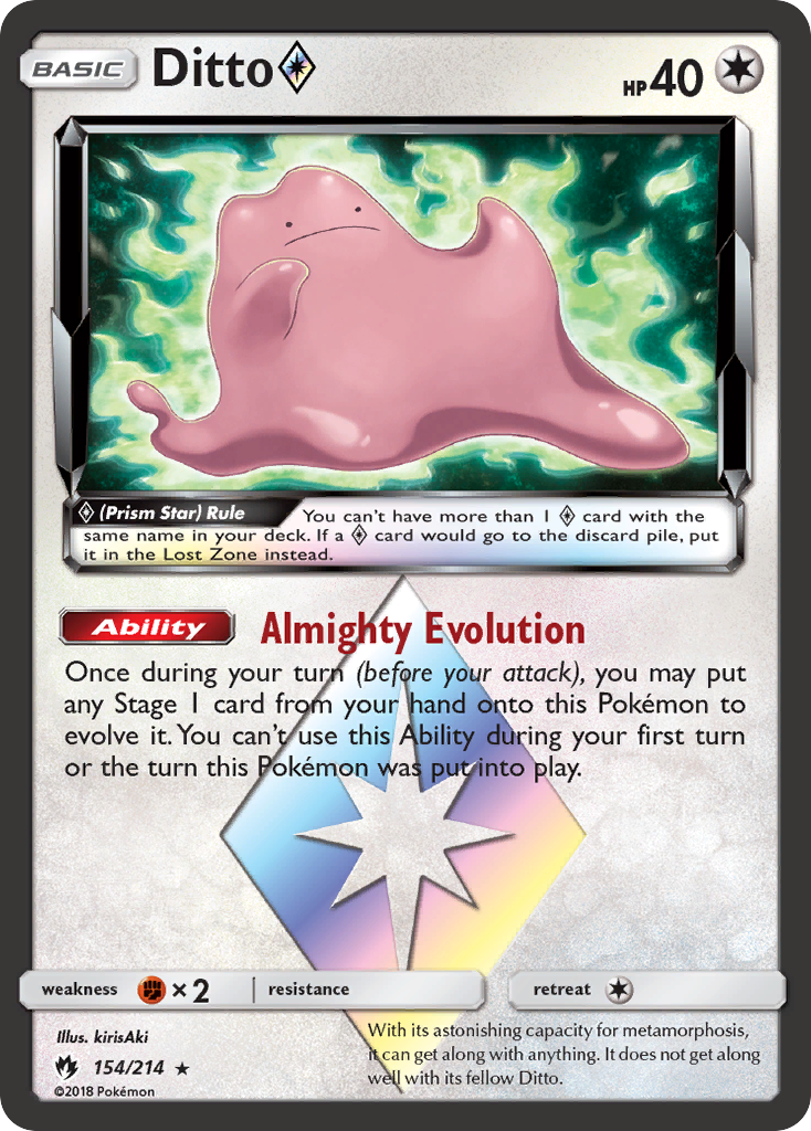 Ditto (Prism Star) (154/214) [Sun & Moon: Lost Thunder] | KingTCG.ca