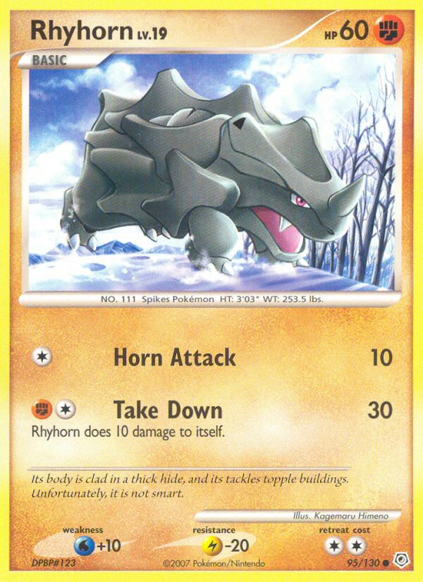 Rhyhorn (95/130) [Diamond & Pearl: Base Set] | KingTCG.ca