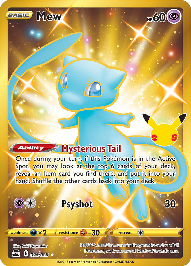 Mew (025/025) (Gold) [Celebrations: 25th Anniversary] | KingTCG.ca