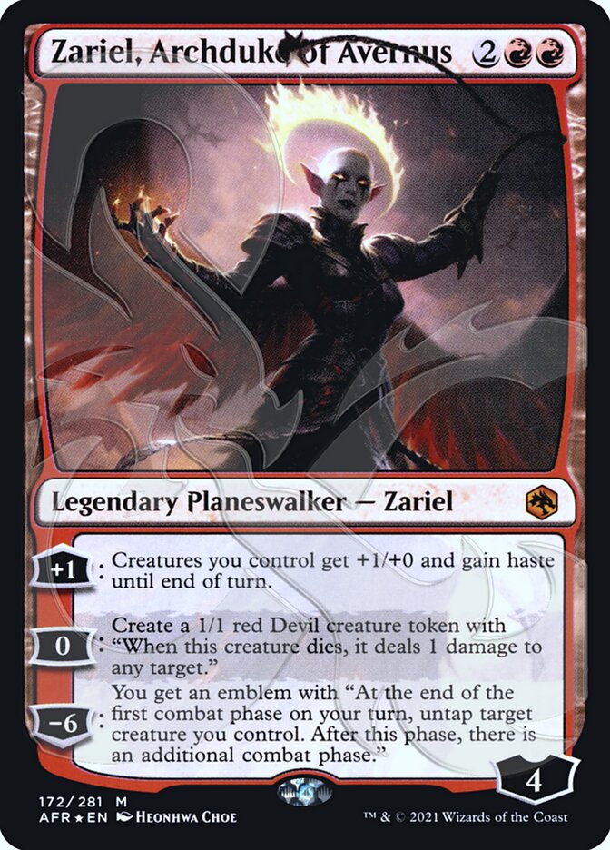 Zariel, Archduke of Avernus (Ampersand Promo) [Dungeons & Dragons: Adventures in the Forgotten Realms Promos] | KingTCG.ca