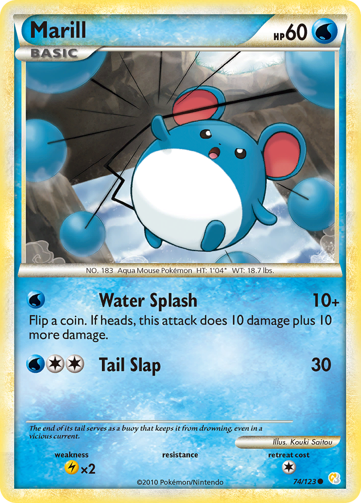 Marill (74/123) [HeartGold & SoulSilver: Base Set] | KingTCG.ca