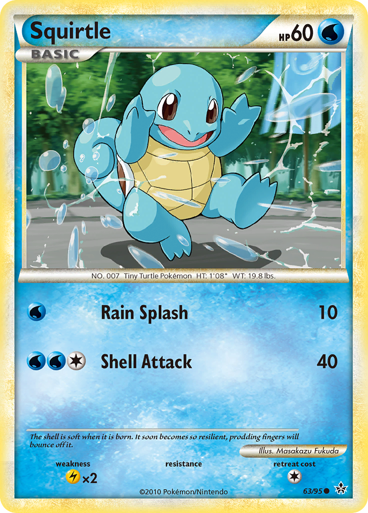 Squirtle (63/95) [HeartGold & SoulSilver: Unleashed] | KingTCG.ca