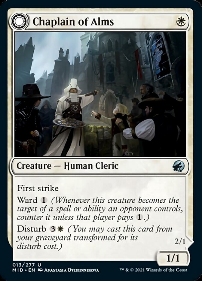 Chaplain of Alms // Chapel Shieldgeist [Innistrad: Midnight Hunt] | KingTCG.ca