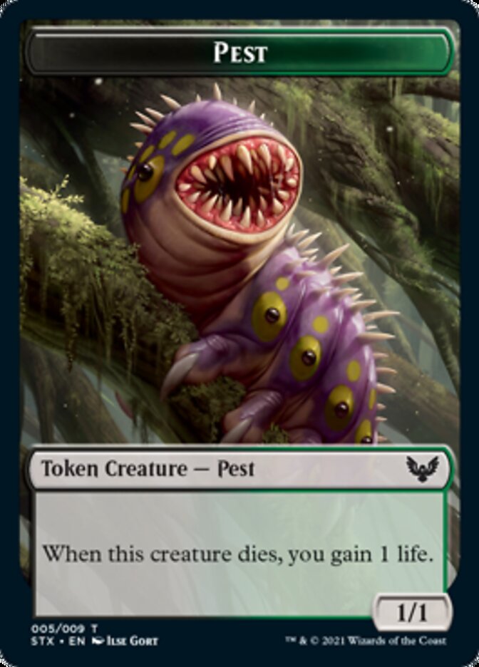 Pest Token [Strixhaven: School of Mages Tokens] | KingTCG.ca