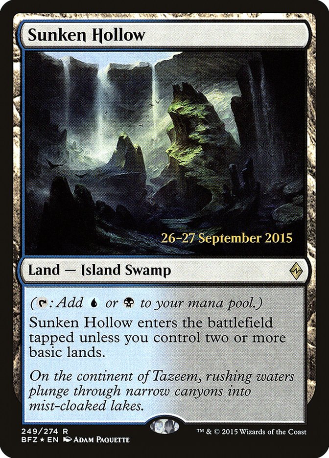 Sunken Hollow (Prerelease Promo) [Battle for Zendikar Prerelease Promos] | KingTCG.ca