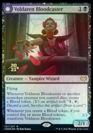 Voldaren Bloodcaster // Bloodbat Summoner [Innistrad: Crimson Vow Prerelease Promos] | KingTCG.ca