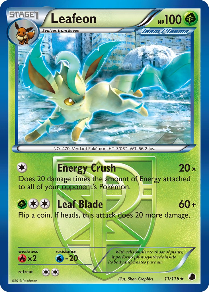 Leafeon (11/116) (Theme Deck Exclusive) [Black & White: Plasma Freeze] | KingTCG.ca