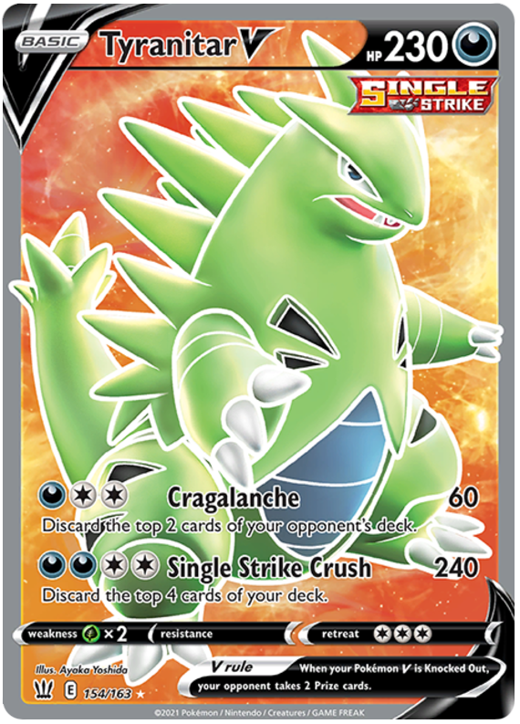 Tyranitar V (154/163) [Sword & Shield: Battle Styles] | KingTCG.ca