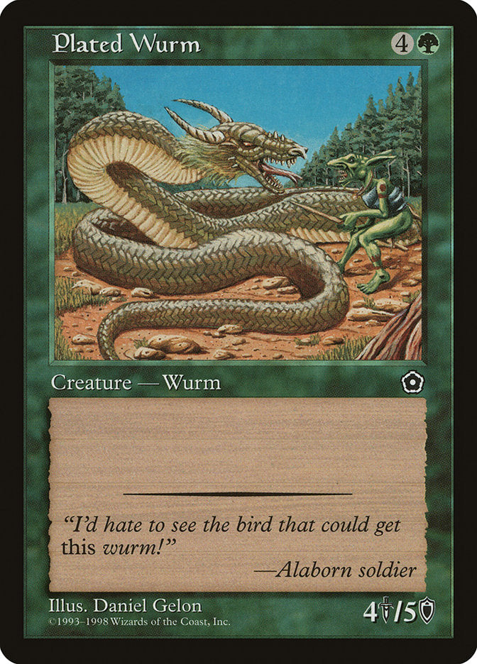 Plated Wurm [Portal Second Age] | KingTCG.ca