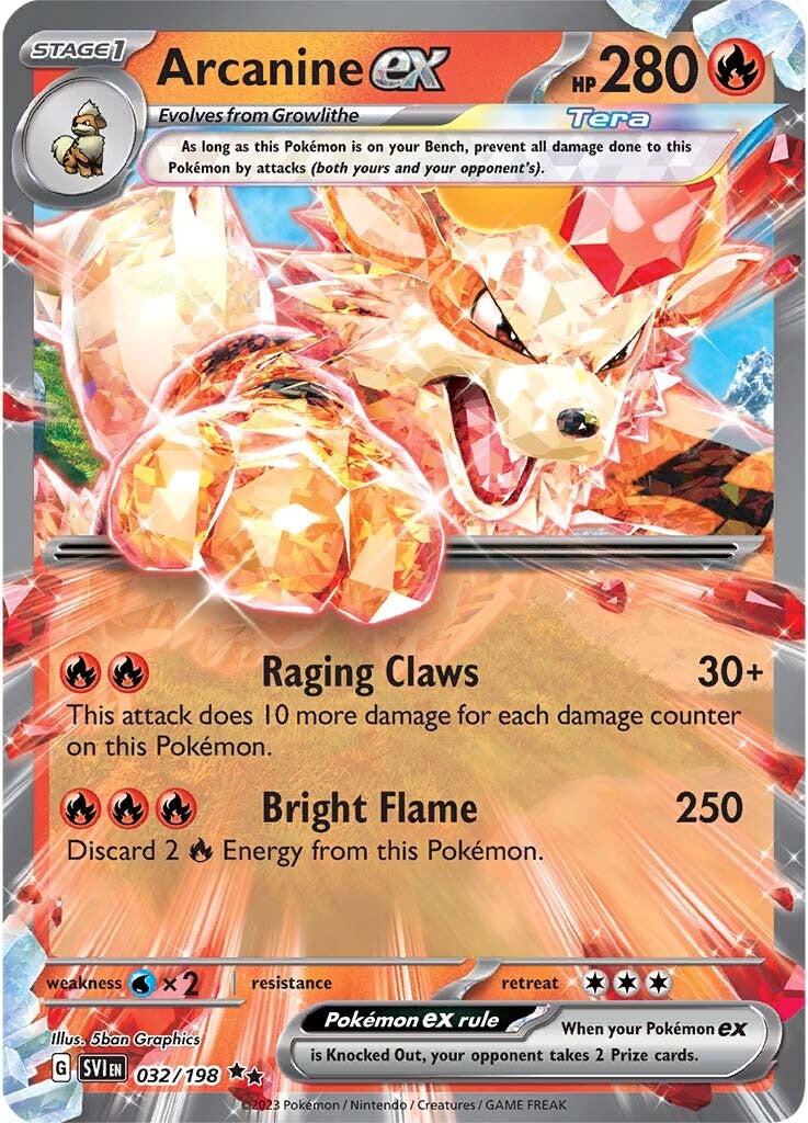 Arcanine ex (032/198) [Scarlet & Violet: Base Set] | KingTCG.ca