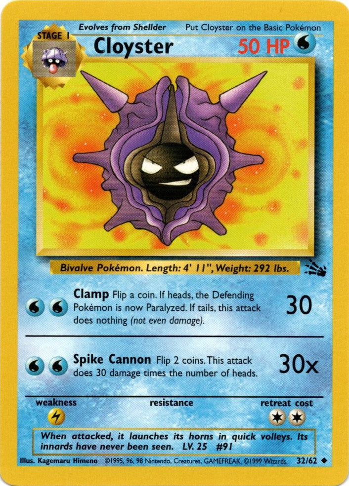 Cloyster (32/62) [Fossil Unlimited] | KingTCG.ca