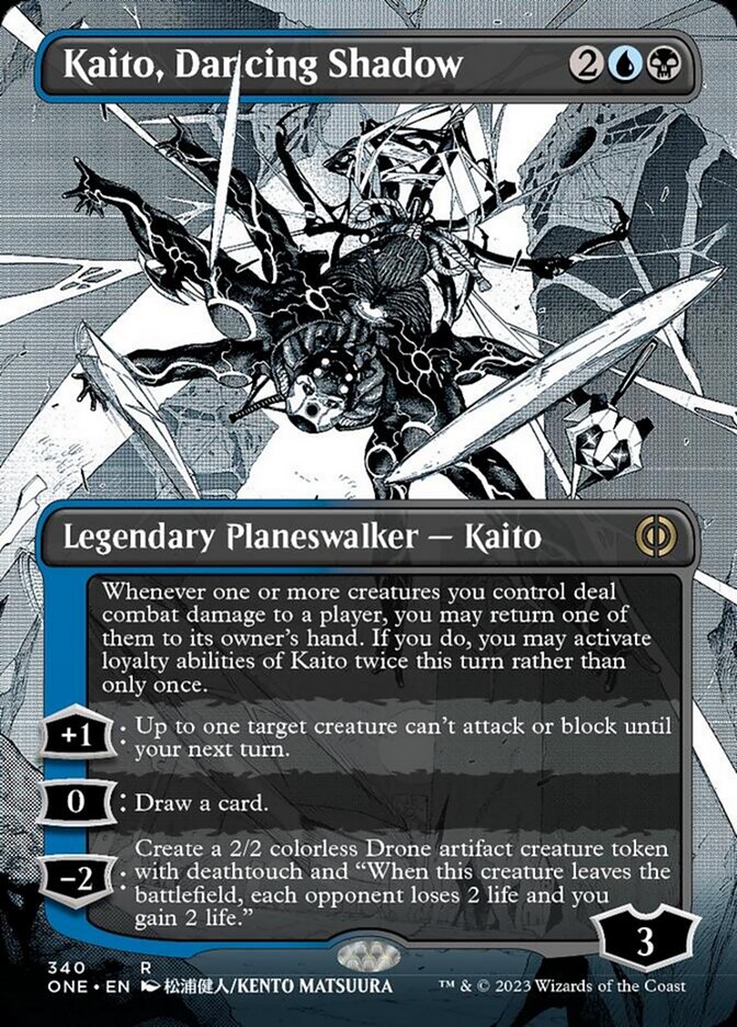 Kaito, Dancing Shadow (Borderless Manga) [Phyrexia: All Will Be One] | KingTCG.ca