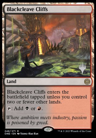 Blackcleave Cliffs (Promo Pack) [Phyrexia: All Will Be One Promos] | KingTCG.ca