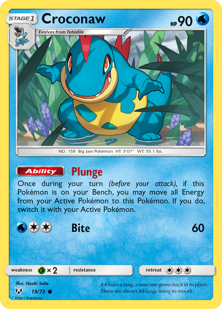 Croconaw (19/73) [Sun & Moon: Shining Legends] | KingTCG.ca