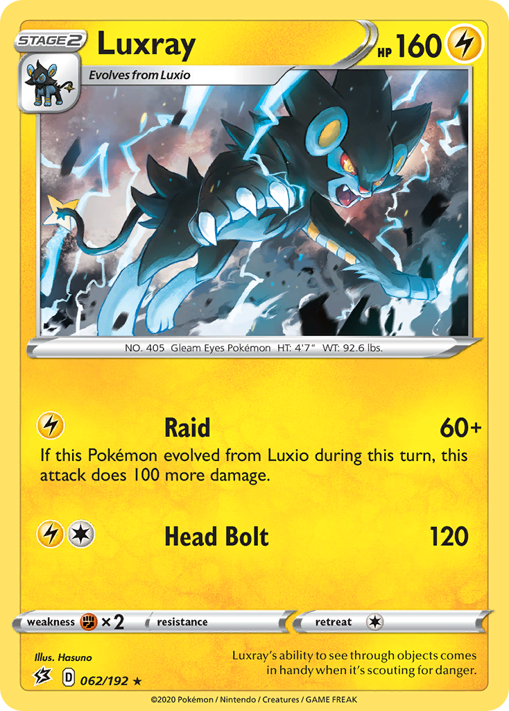 Luxray (062/192) [Sword & Shield: Rebel Clash] | KingTCG.ca