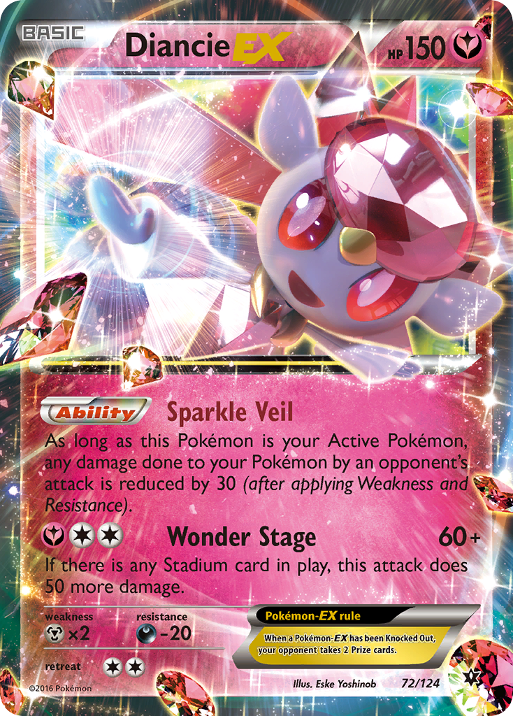 Diancie EX (72/124) [XY: Fates Collide] | KingTCG.ca